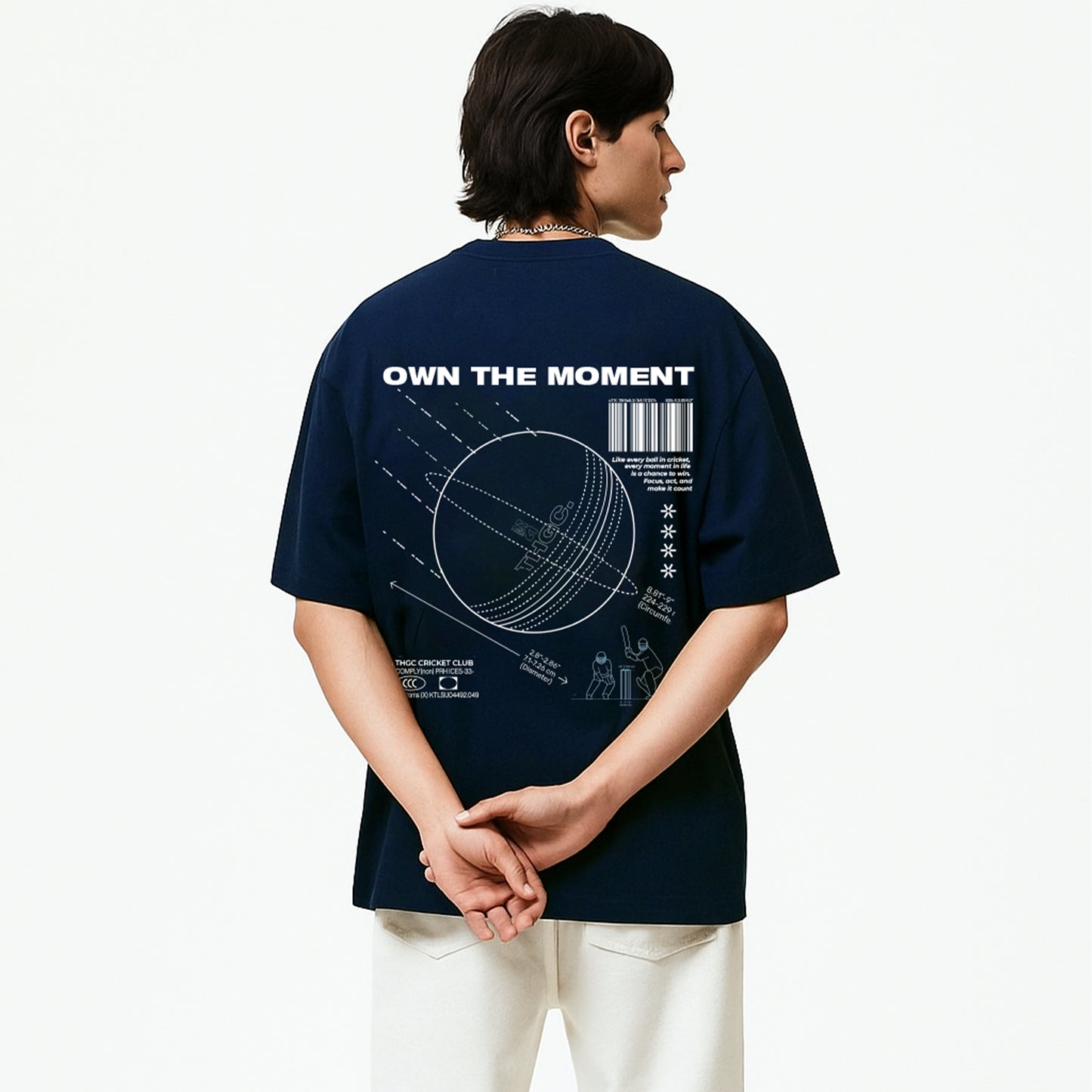 OWN THE MOMENT II OVERSIZED TSHIRT - NAVY BLUE