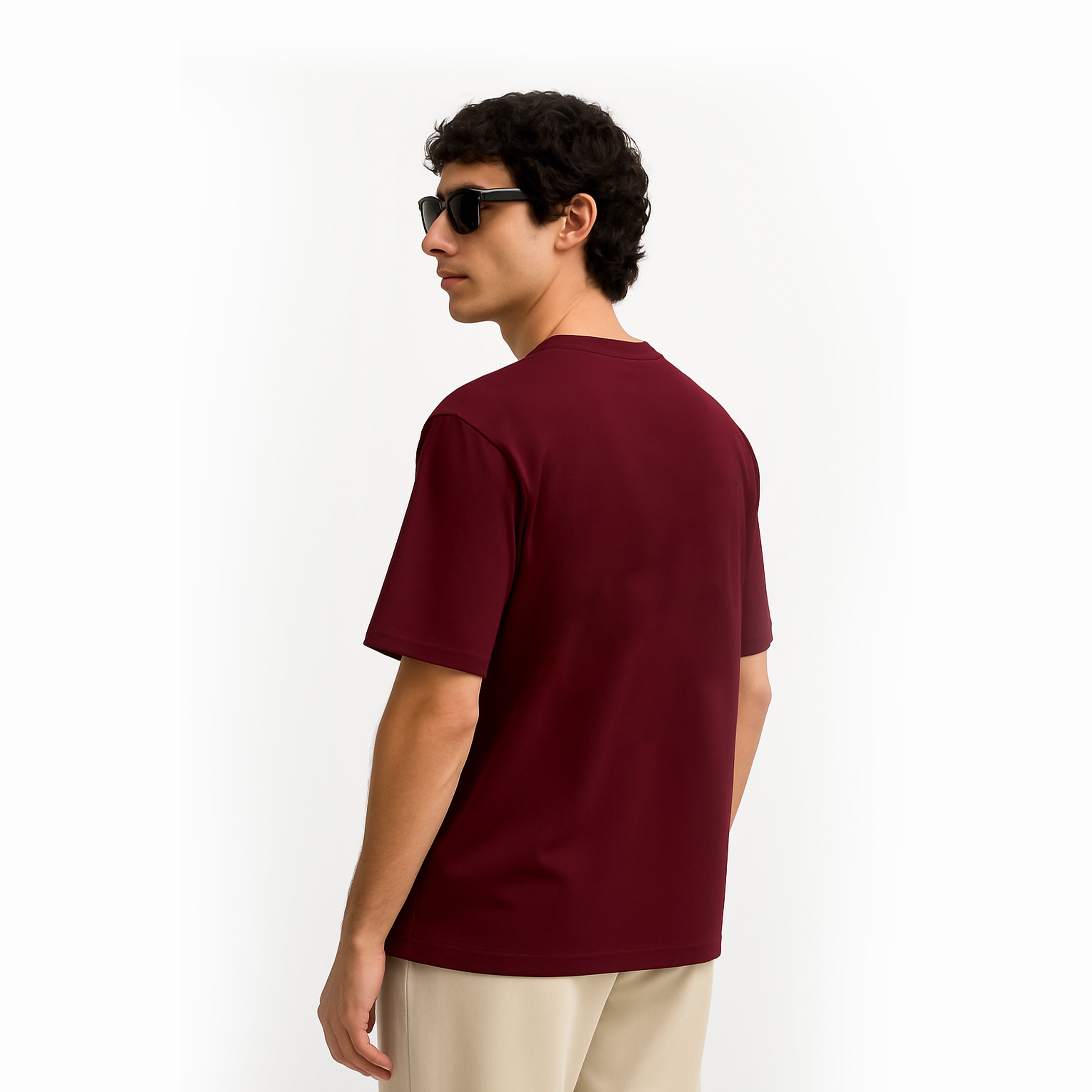 Soulful T Shirt | Fearless & Free Spirited - Unisex Oversized Maroon T-shirt