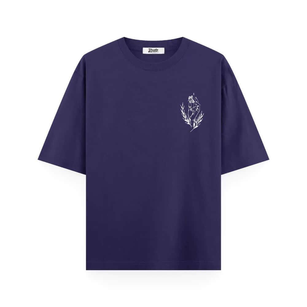 Front Print T-Shirt Navy Blue