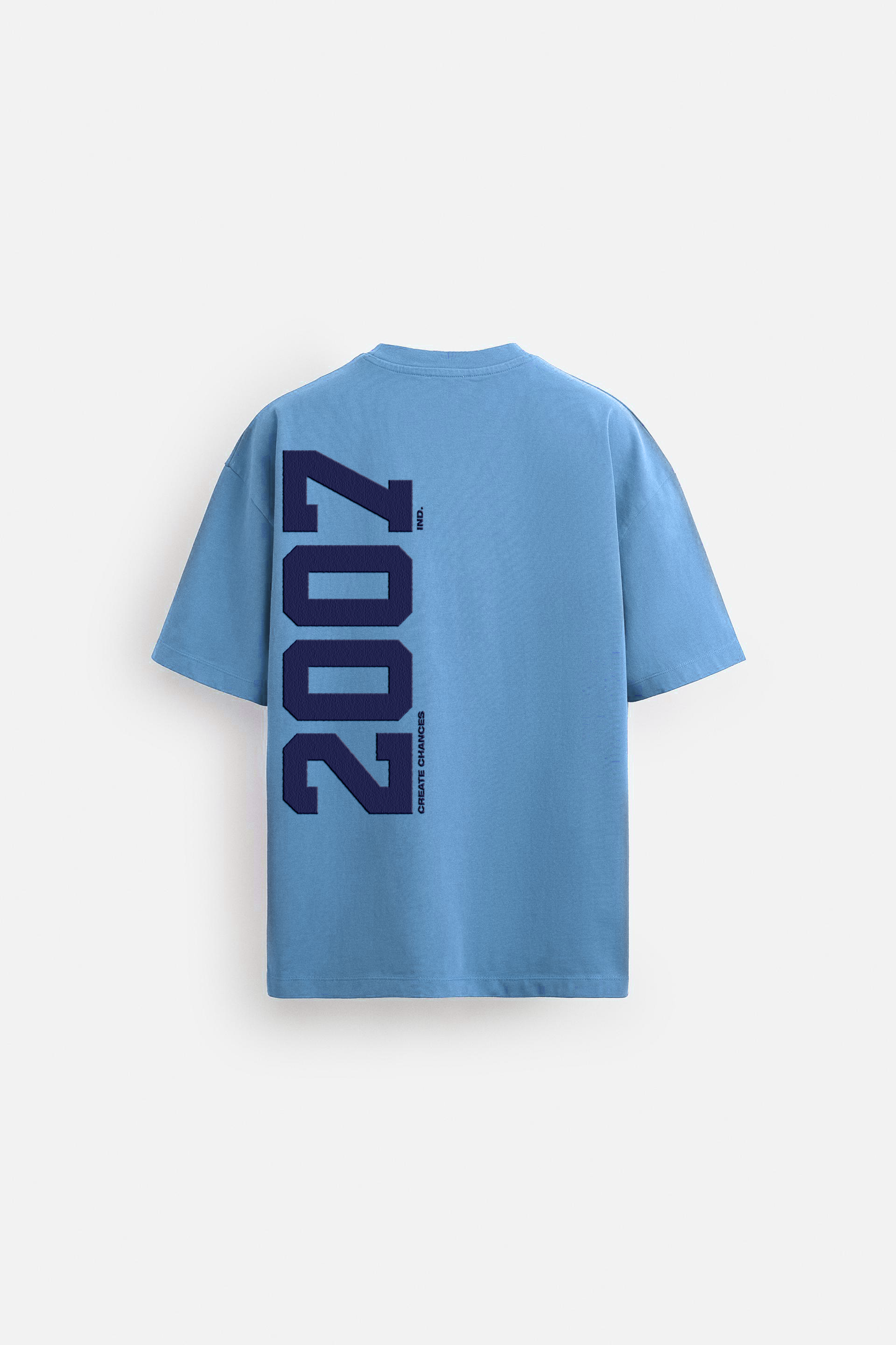 2007 INDIA WORLD CUP TSHIRT - PASTEL BLUE