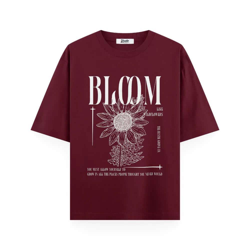 Bloom maroon T-shirts