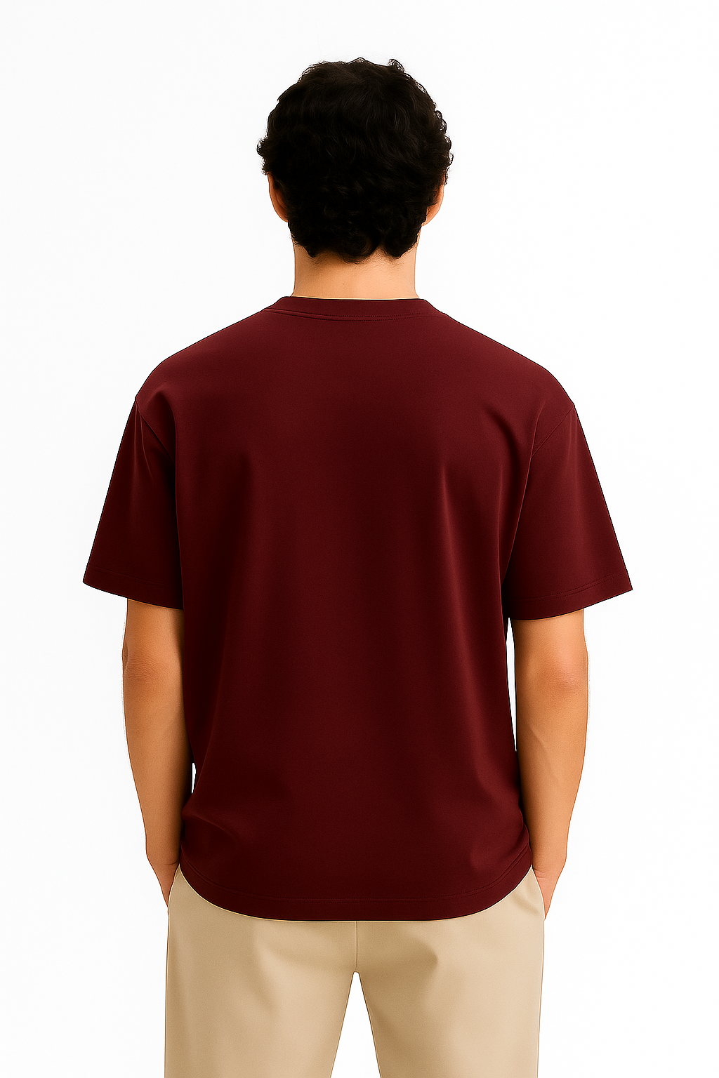 Soulful T Shirt | Fearless & Free Spirited - Unisex Oversized Maroon T-shirt