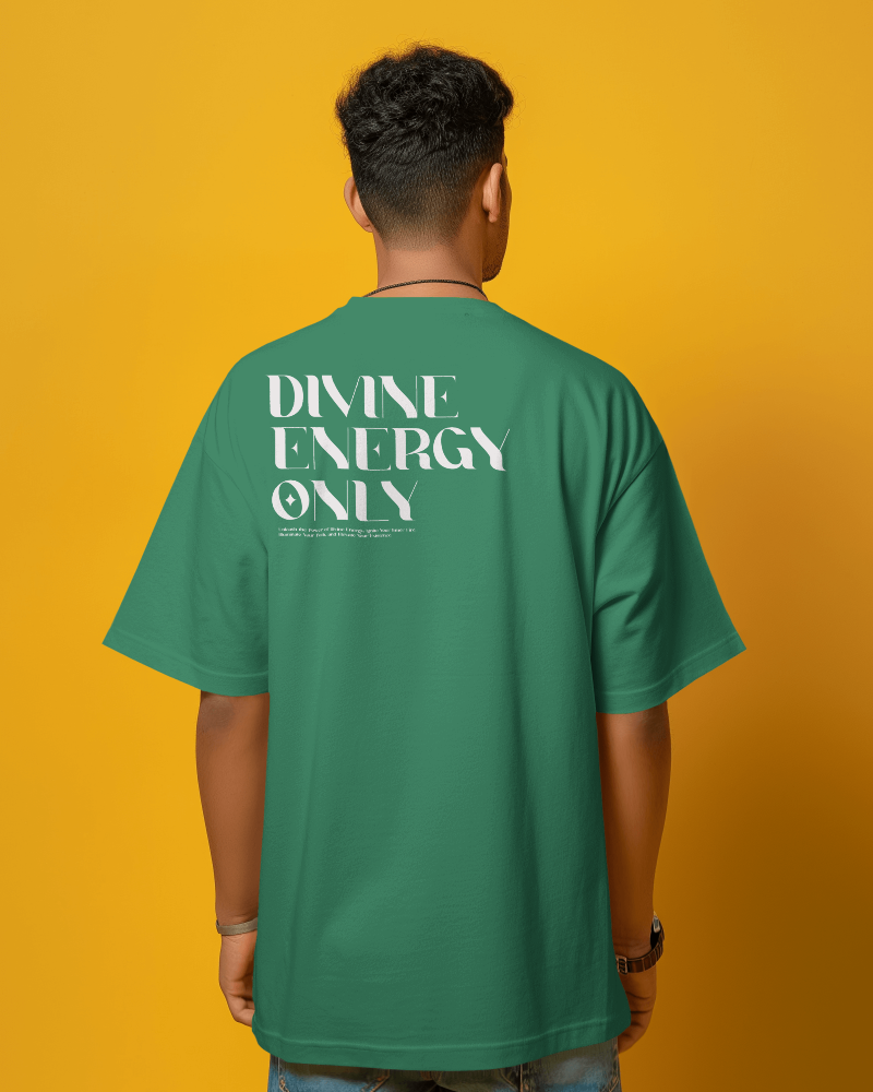 Divine Energy - Oversized Bottle Green T-shirt Dark Edition | Unisex