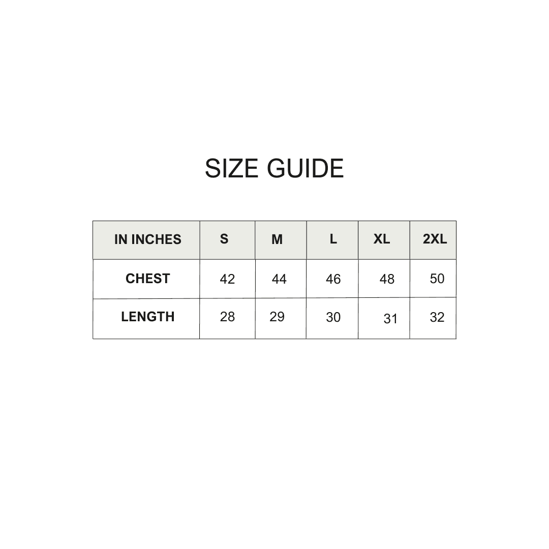 Size Chart Guide online