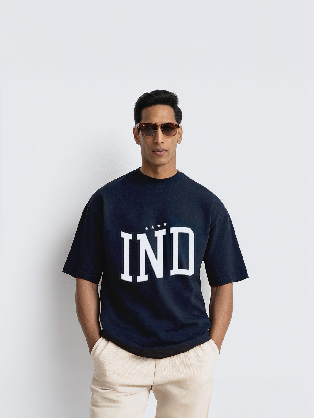 INDIA CHAMPIONS OVERSIZED T-SHIRT - NAVY BLUE