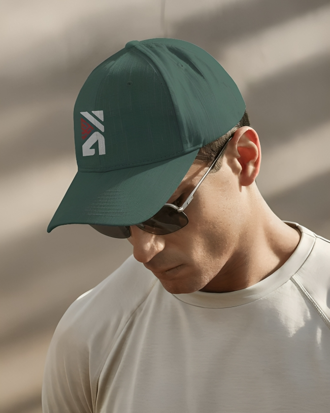 The Hustle Groove Co. Embroidery Logo Bottle Green Baseball Cap