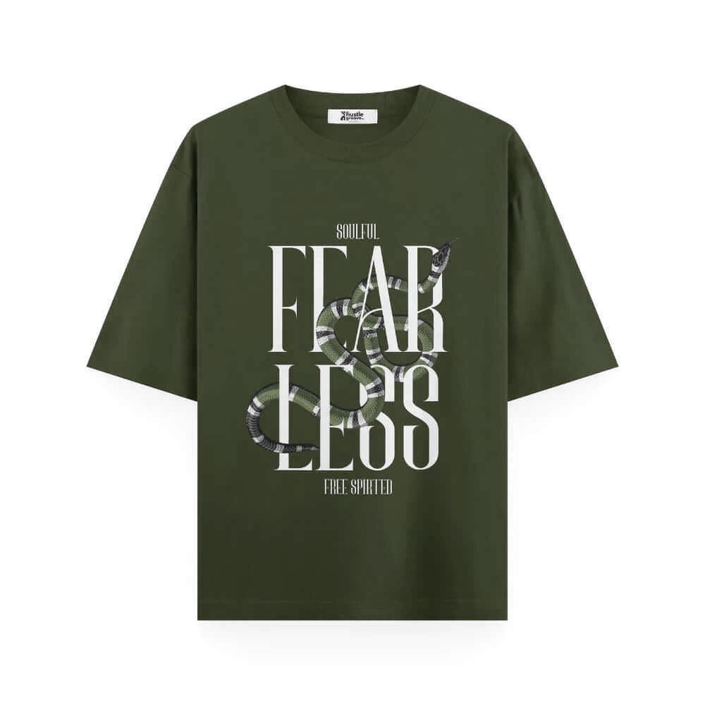 Buy Relaxed Fit Oversized Graphic Olive Green Tshirt