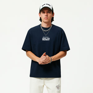 OWN THE MOMENT II OVERSIZED TSHIRT - NAVY BLUE