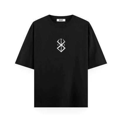 Black T-Shirt Front Print 