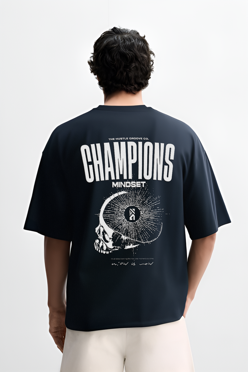 CHAMPIONS MINDSET OVERSIZED TSHIRT - NAVY BLUE - alternate view