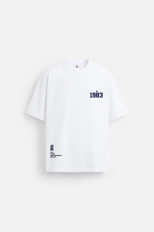   1983 INDIA WORLD CUP TSHIRT - WHITE