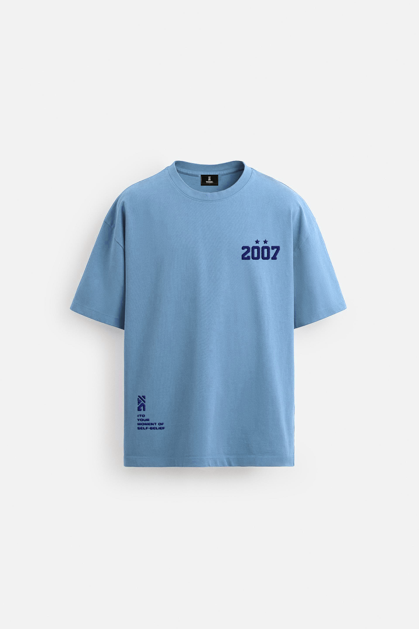 2007 INDIA WORLD CUP TSHIRT - PASTEL BLUE