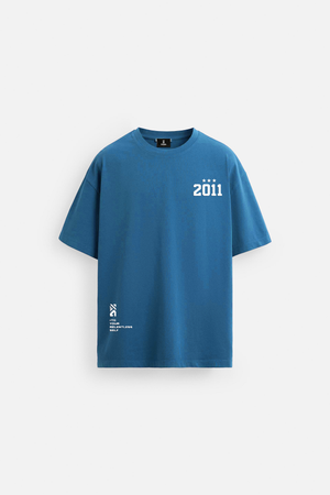 2011 INDIA WORLD CUP TSHIRT - AIRFORCE BLUE