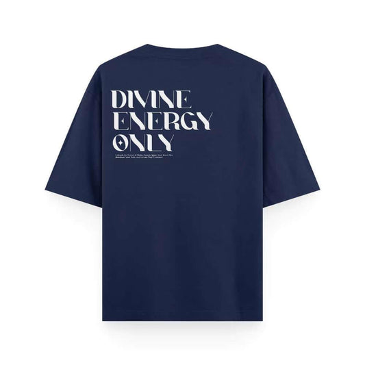  Divine Energy - Oversized Navy Blue T-shirt Dark Edition | Unisex
