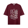 Relaxed Fit Oversized Graphic Maroon Tshirt