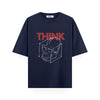 Shop Oversized Navy Blue Unisex Tshirt