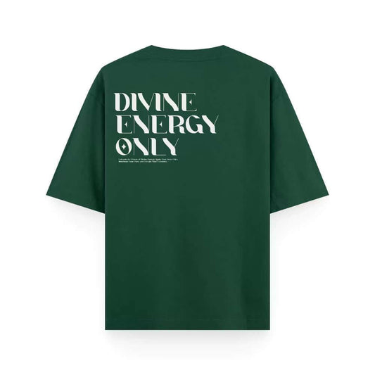   Divine Energy - Oversized Bottle Green T-shirt Dark Edition | Unisex