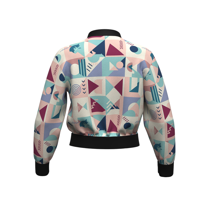 THGC Fortress – Pastel GeoMatrix AOP Bomber Jacket