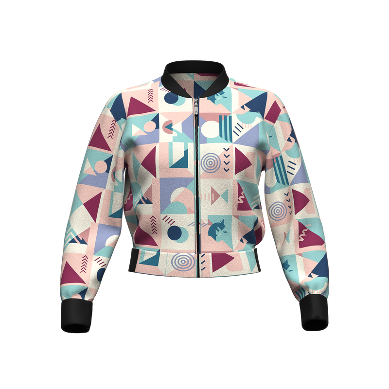 THGC Fortress – Pastel GeoMatrix AOP Bomber Jacket