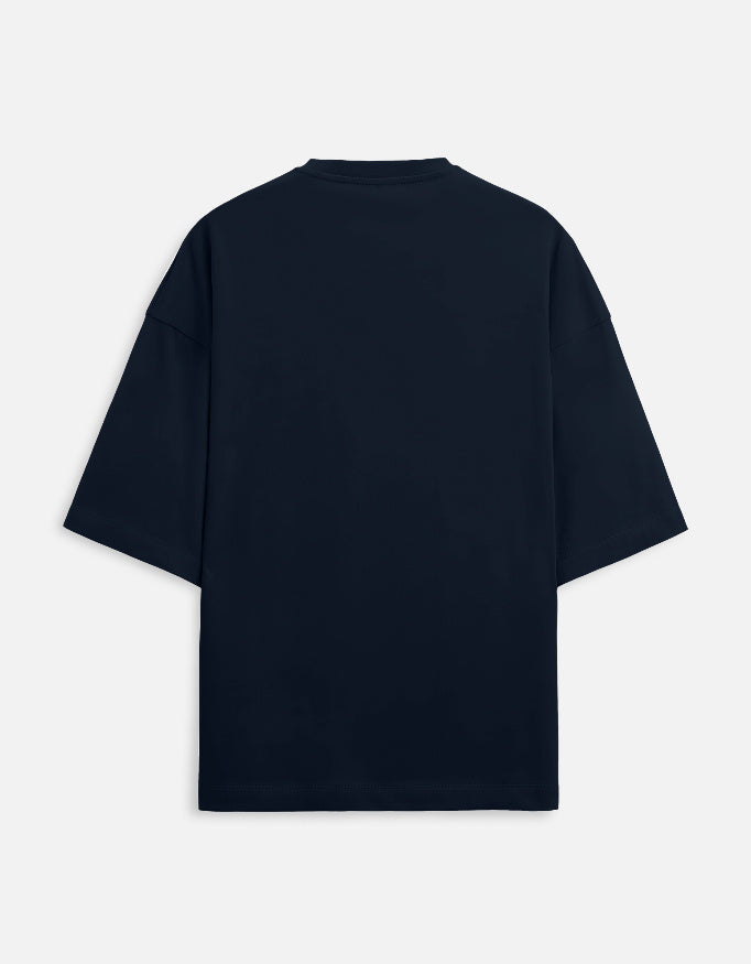 For Those Who Overthink Oversized Navy Blue Tshirt - alternate view