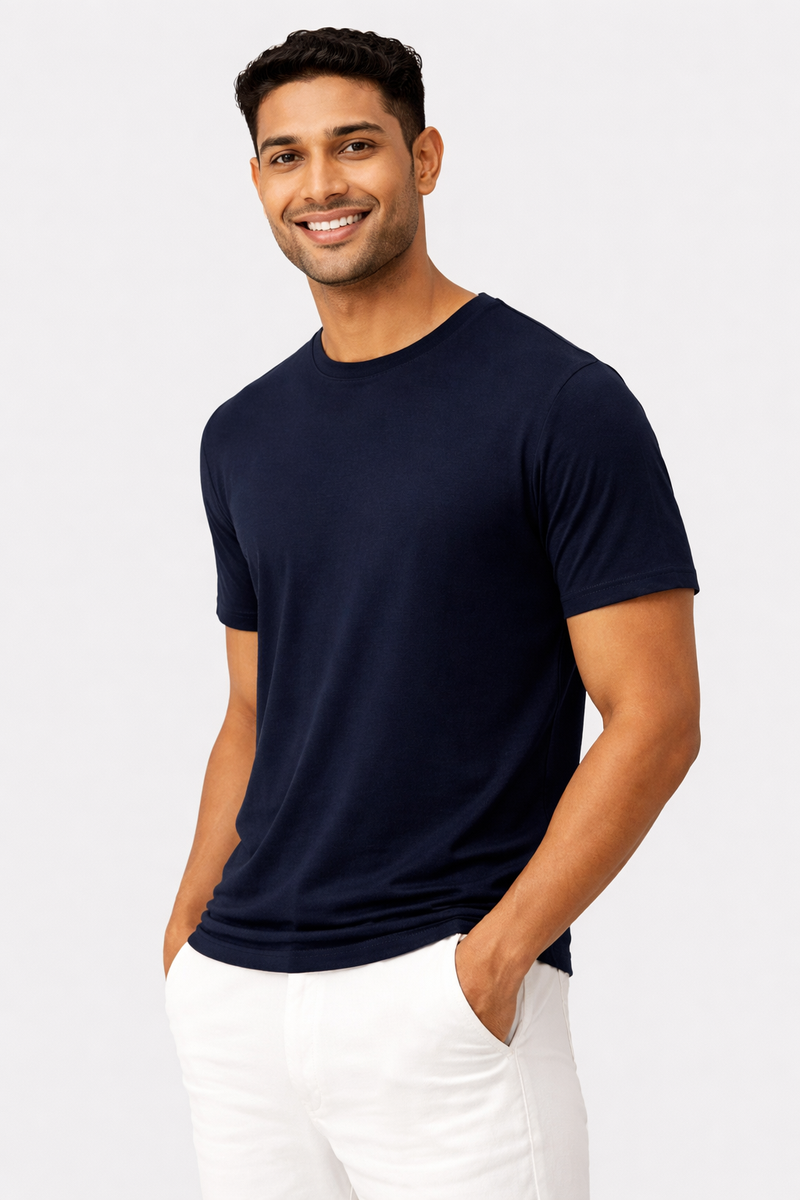 THGC Basics - Original Supima Mens Navy Blue T-shirt