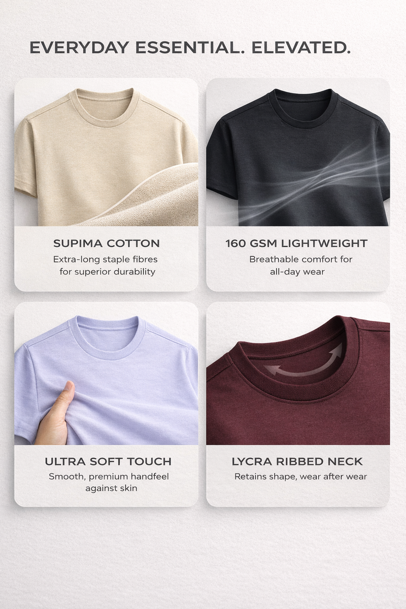 THGC Basics - Original Supima Mens Maroon T-shirt - alternate view