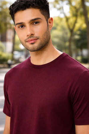 THGC Basics - Original Supima Mens Maroon T-shirt