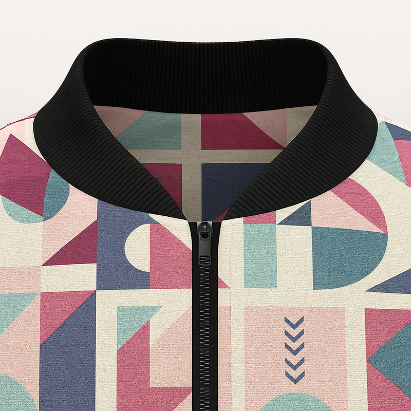 THGC Fortress – Pastel GeoMatrix AOP Bomber Jacket