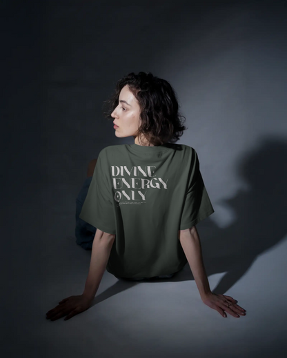 Divine Energy - Oversized Olive Green T-shirt Dark Edition | Unisex