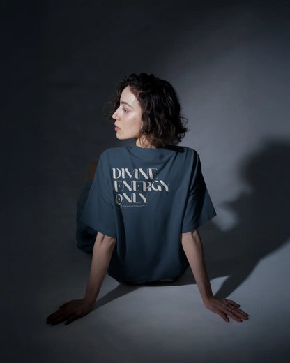 Divine Energy - Oversized Petrol Blue T-shirt Dark Edition | Unisex