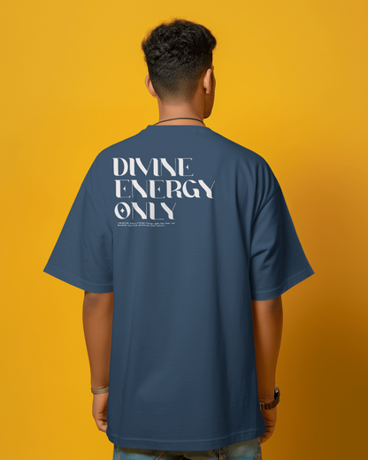 Divine Energy - Oversized Petrol Blue T-shirt Dark Edition | Unisex