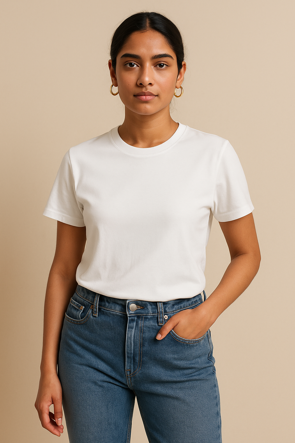 THGC Basics - Original Supima Womens White T-shirt