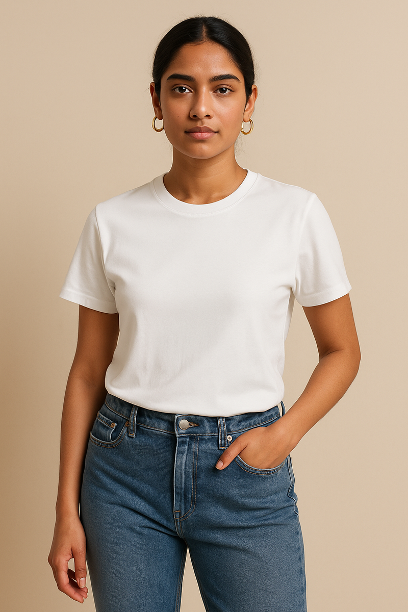 THGC Basics - Original Supima Womens White T-shirt