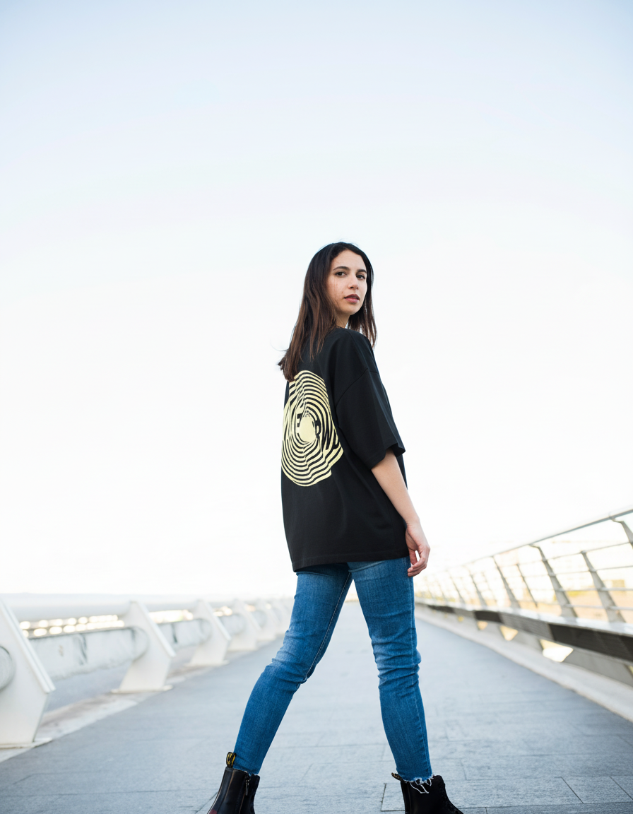 THGC Essentials Move Forward Oversized French Terry Womens T-shirt