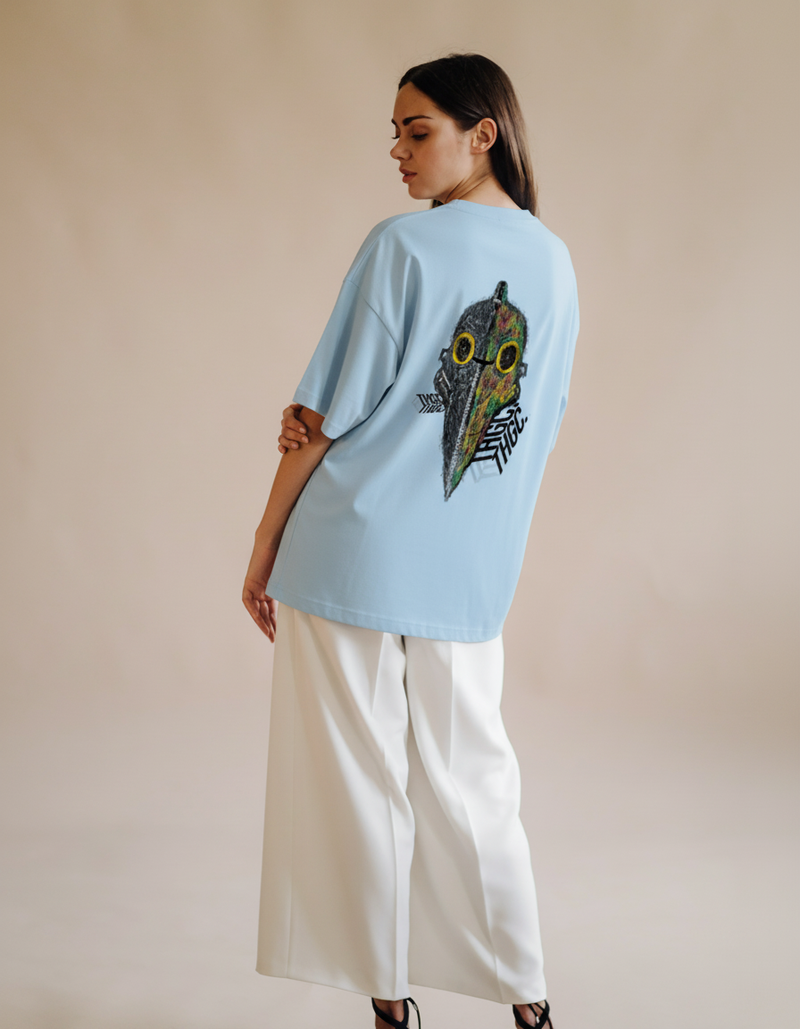 THGC Essentials – “Khonshu” Light Edition Oversized French Terry Womens T-Shirt - alternate view