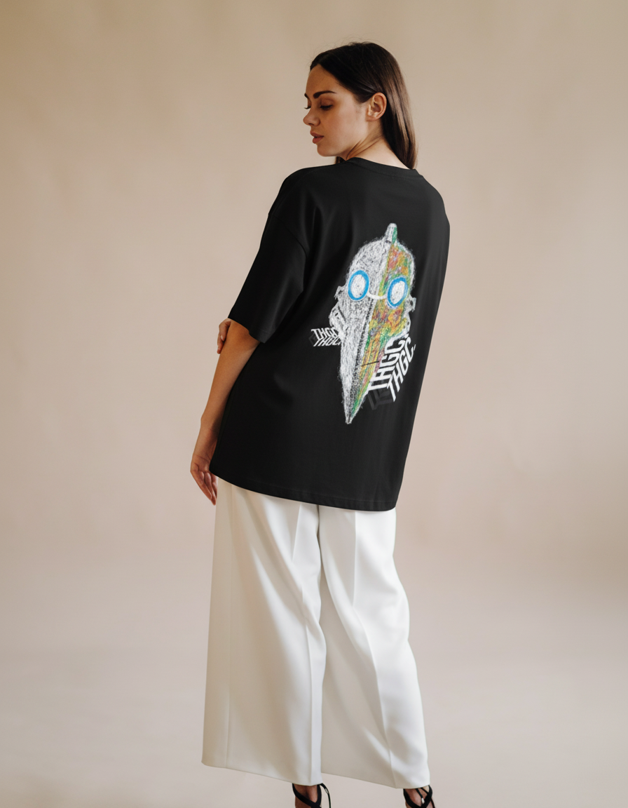 THGC Essentials “Khonshu” Dark Edition Oversized French Terry Womens T-Shirt