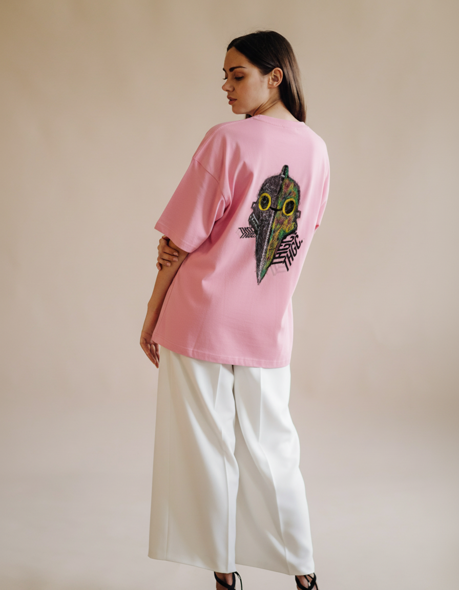 THGC Essentials – “Khonshu” Light Edition Oversized French Terry Womens T-Shirt