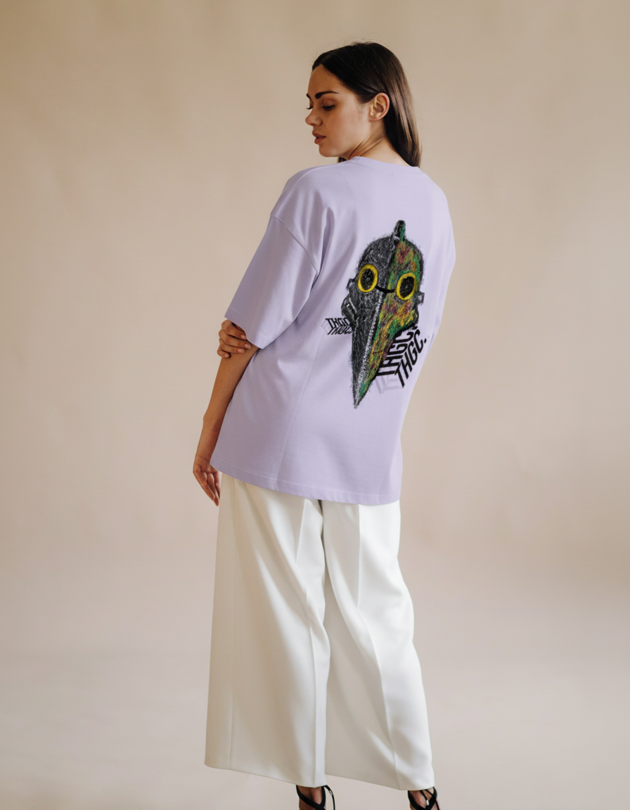 THGC Essentials – “Khonshu” Light Edition Oversized French Terry Womens T-Shirt
