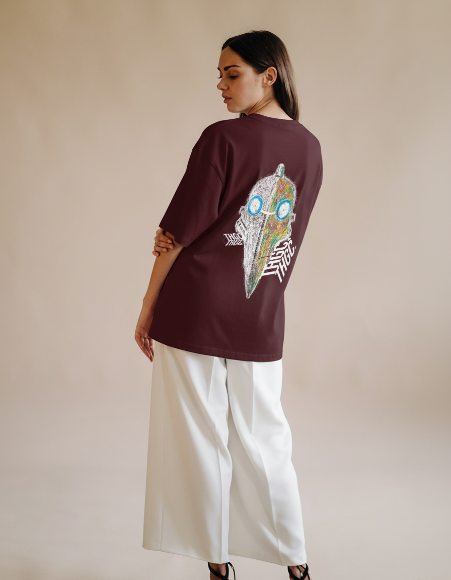 THGC Essentials “Khonshu” Dark Edition Oversized French Terry Womens T-Shirt