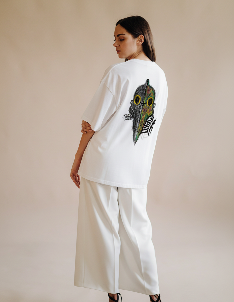 THGC Essentials – “Khonshu” Light Edition Oversized French Terry Womens T-Shirt