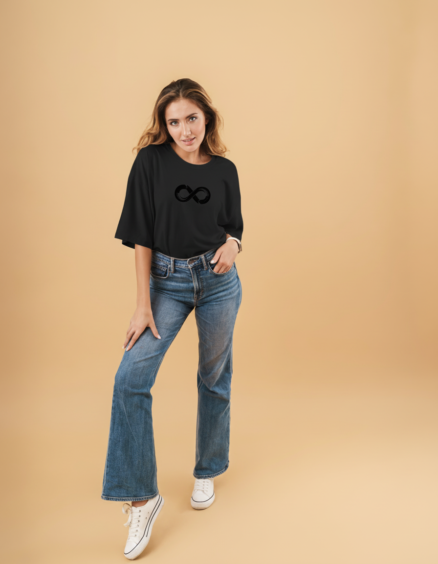 THGC Essentials Infinity Edition French Terry Oversized Womens T-Shirt