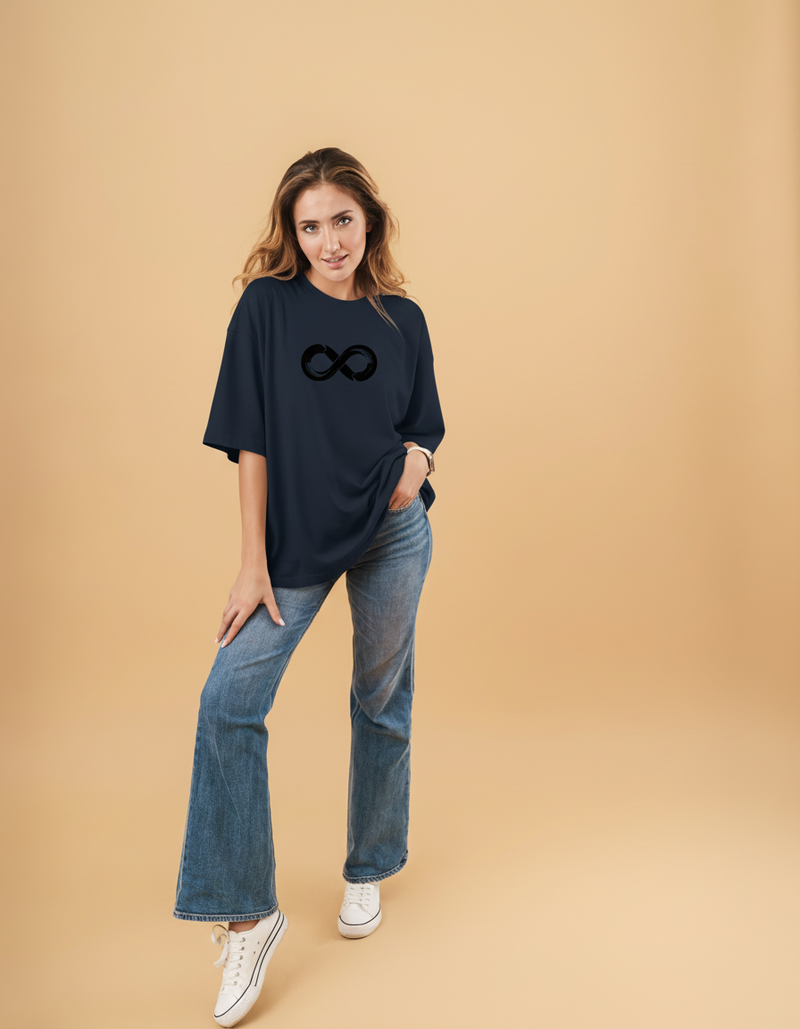 THGC Essentials Infinity Edition French Terry Oversized Womens T-Shirt