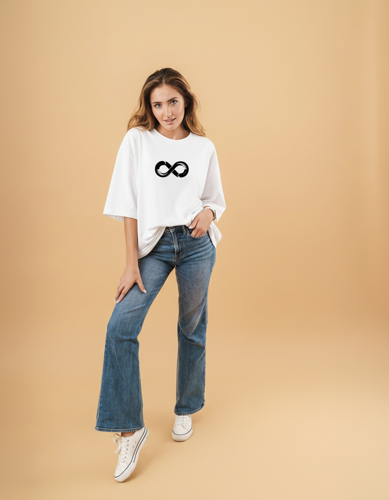THGC Essentials Infinity Edition French Terry Oversized Womens T-Shirt