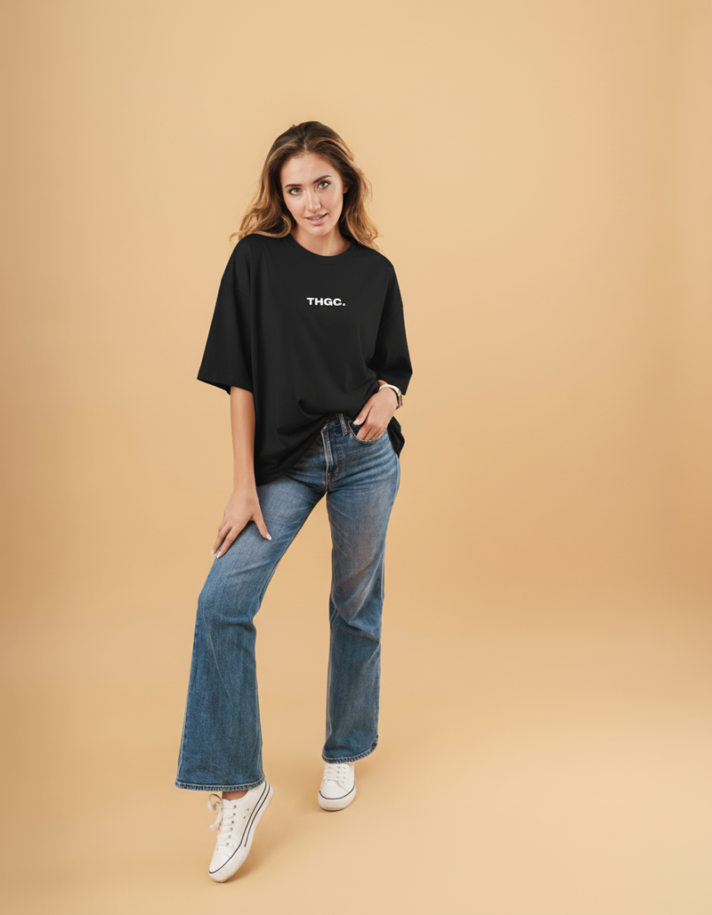 THGC Essentials Move Forward Oversized French Terry Womens T-shirt