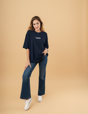 THGC Essentials Move Forward Oversized French Terry Womens T-shirt