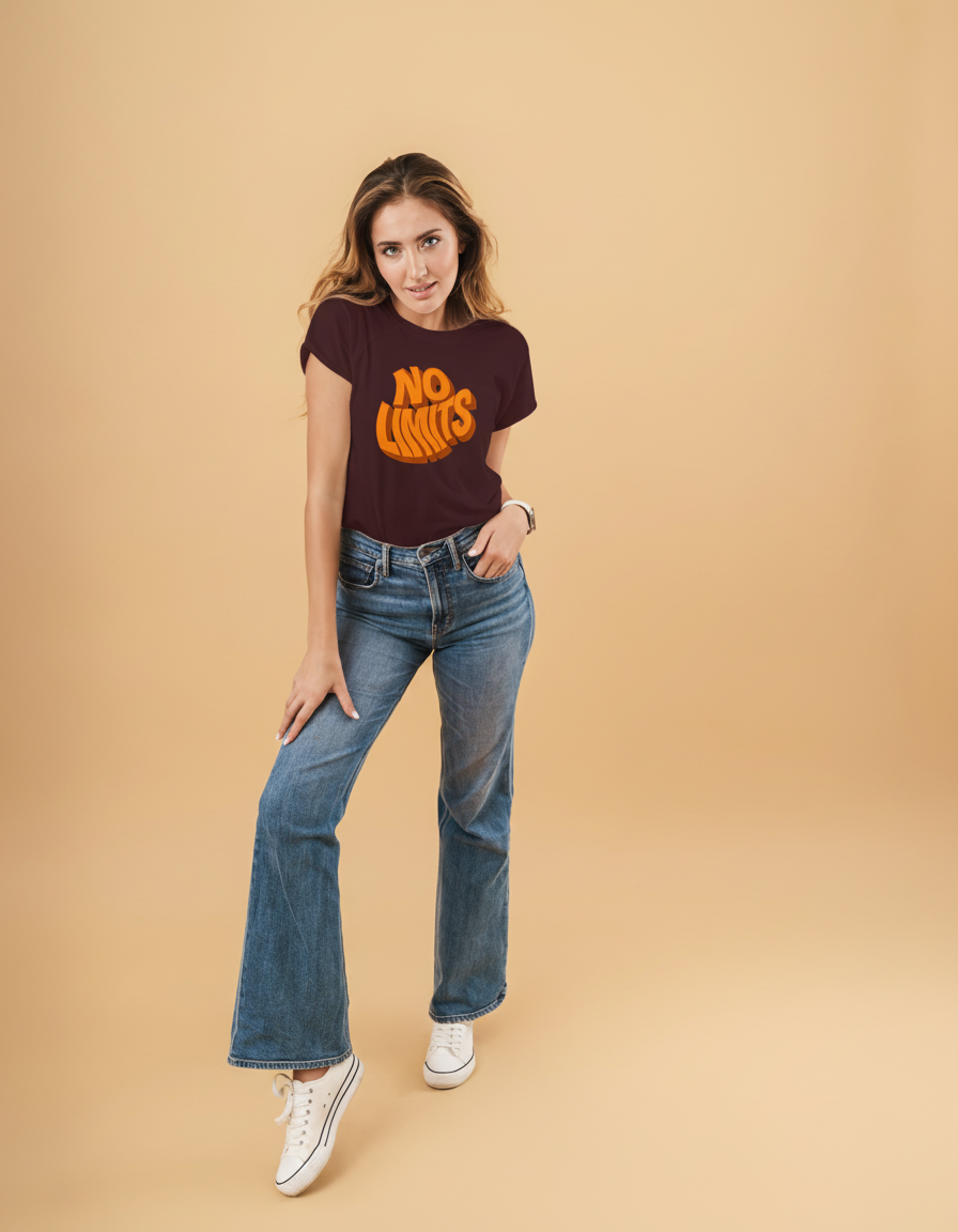 THGC Basics No Limits Dark Edition Crew Neck Womens Tshirt