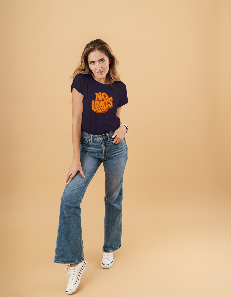 THGC Basics No Limits Dark Edition Crew Neck Womens Tshirt