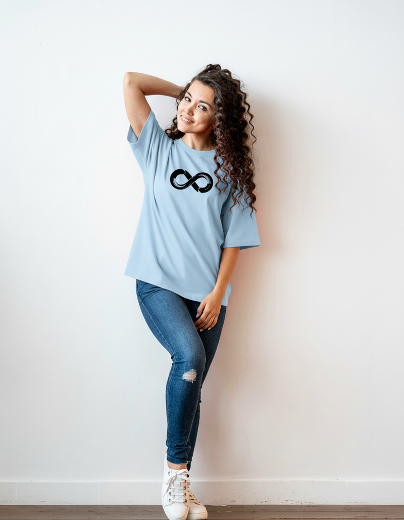 THGC Essentials Infinity Edition French Terry Oversized Womens T-Shirt - alternate view