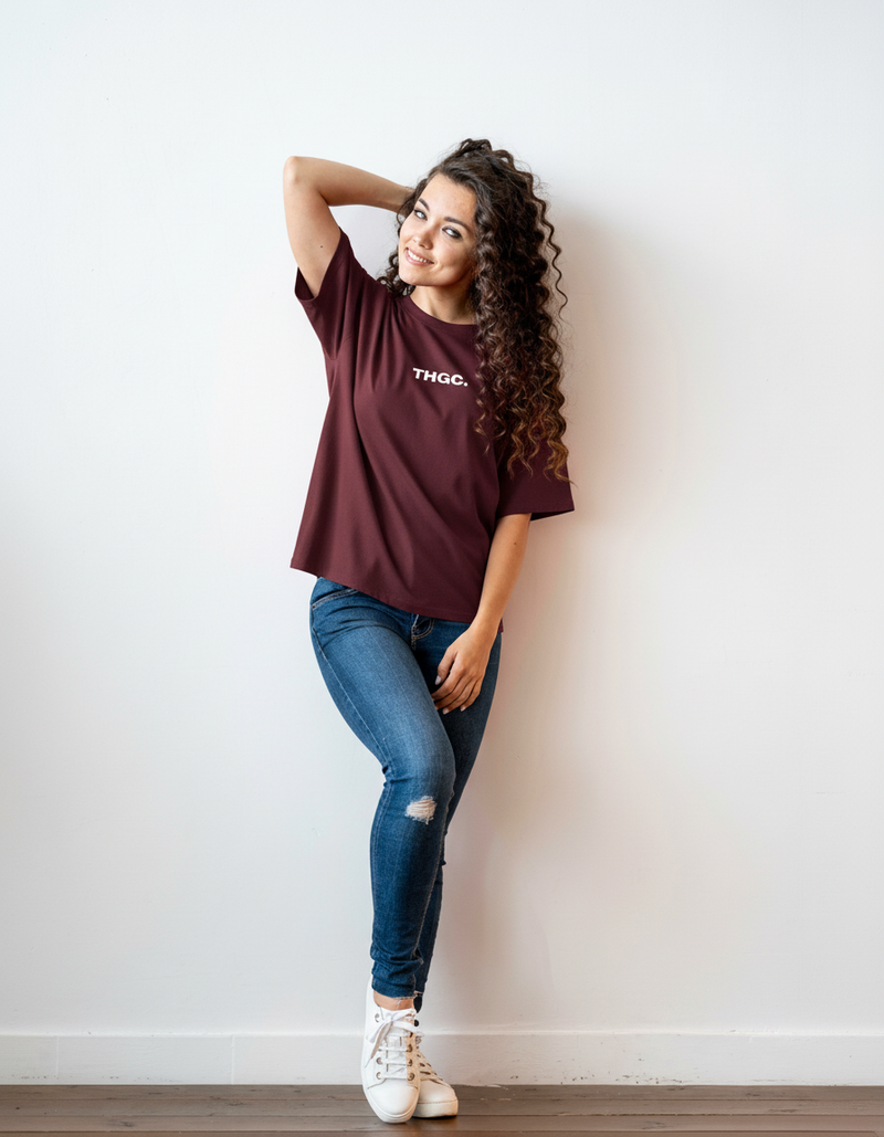 THGC Essentials Move Forward Oversized French Terry Womens T-shirt