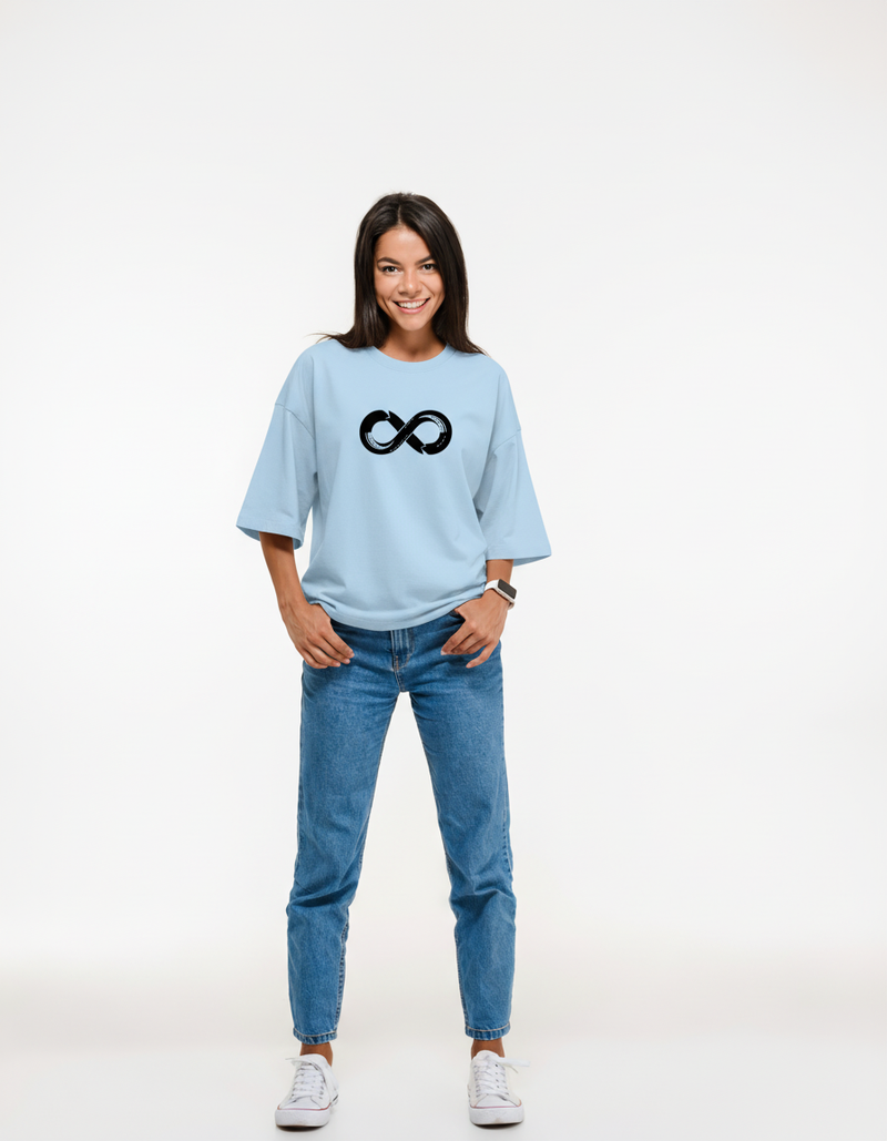 THGC Essentials Infinity Edition French Terry Oversized Womens T-Shirt